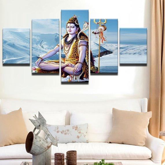 Indian God Shiva 7 Religion Leinwandbilder Kunstdrucke Rahmen
