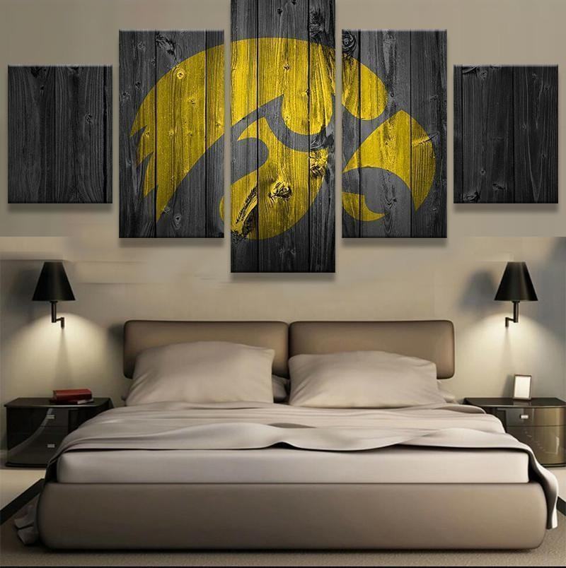 Iowa Hawkeyes College Football Barn Wood Sport Leinwandbilder Kunstdrucke Rahmen