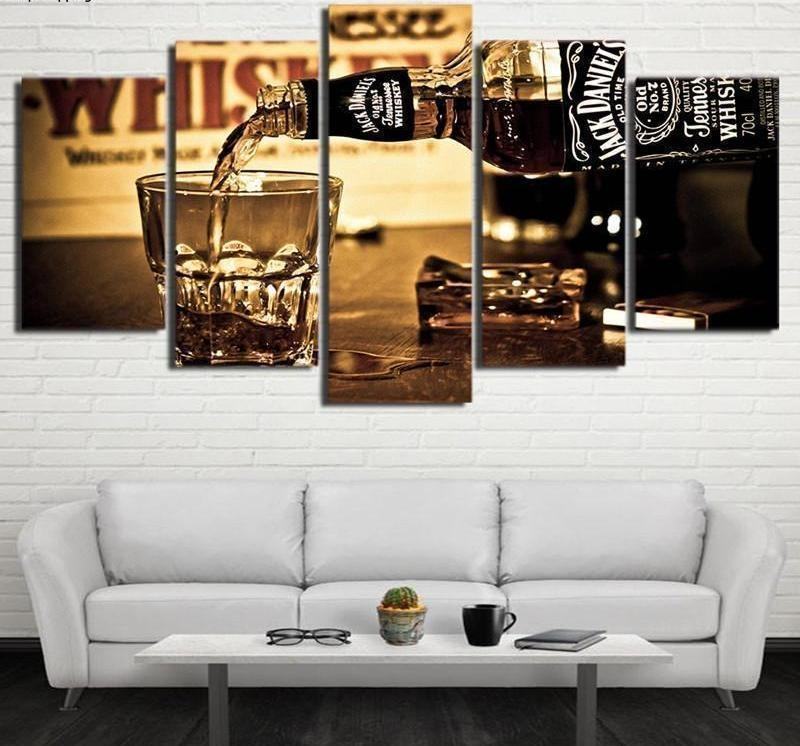 Jack Daniels Whiskey Wine Leinwandbilder Kunstdrucke Rahmen