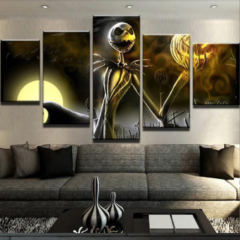 Jack Skellington Cartoon Leinwandbilder Kunstdrucke  