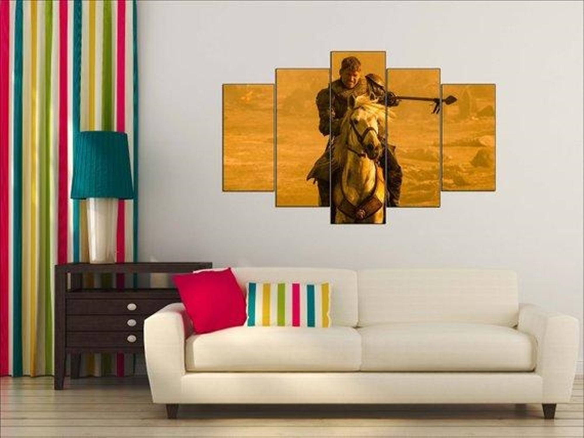 Jaime Lannister Charges At Daenerys And Dragon Game Of Thrones Film Leinwandbilder Kunstdrucke Rahmen