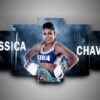 Jessica Chavez Boxen Leinwanddruck – Kraftvolle Boxer Kunst