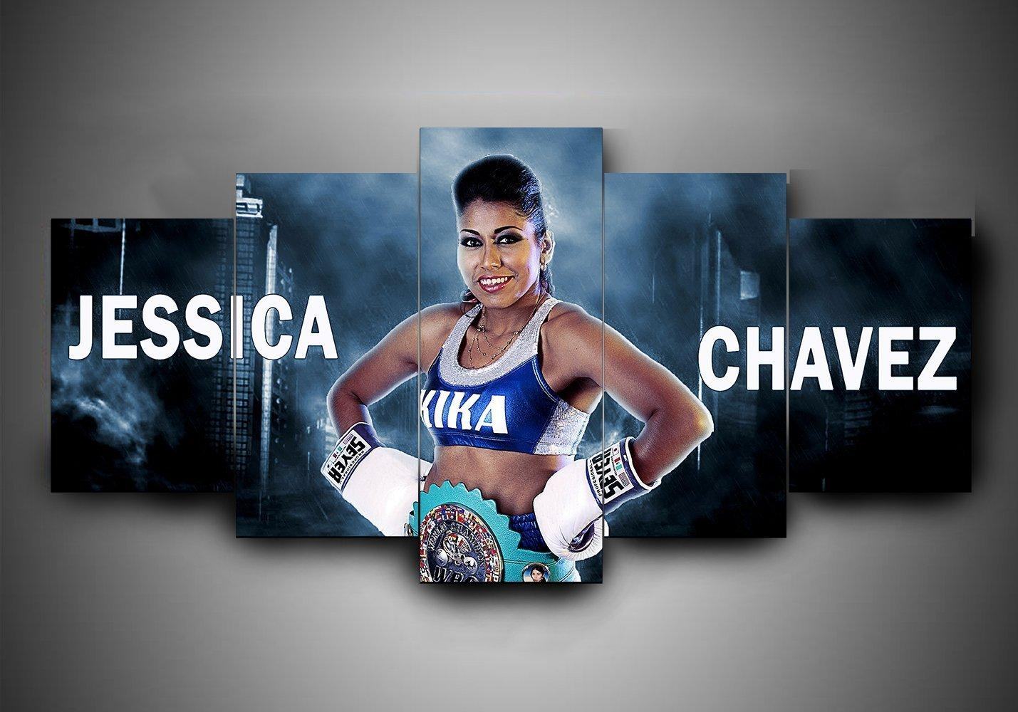 Jessica Chavez Boxen Leinwanddruck – Kraftvolle Boxer Kunst