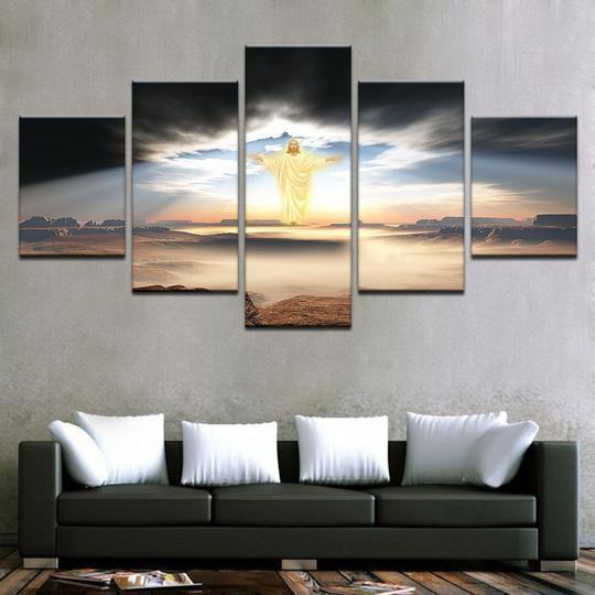 Jesus Christ In The Clouds Religion Leinwandbilder Kunstdrucke Rahmen