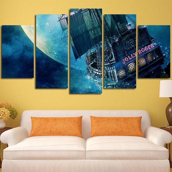 Jolly Roger Piratenschiff Leinwandbilder Kunstdrucke Rahmen