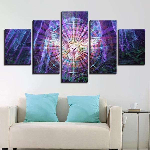 kaleidoscope owl bird abstract leinwandbilder kunstdrucke 4018