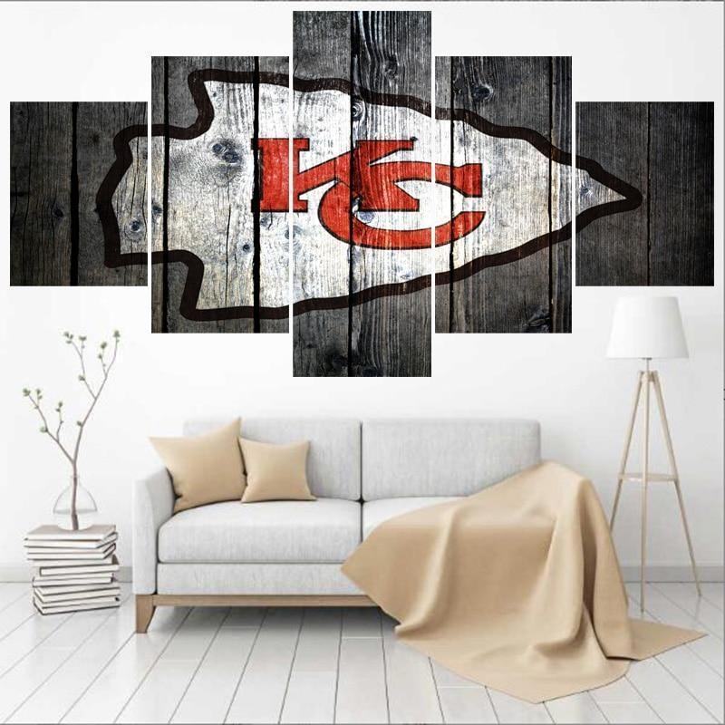 Kansas City Chiefs Logo Poster 3 Football Leinwandbilder Kunstdrucke  