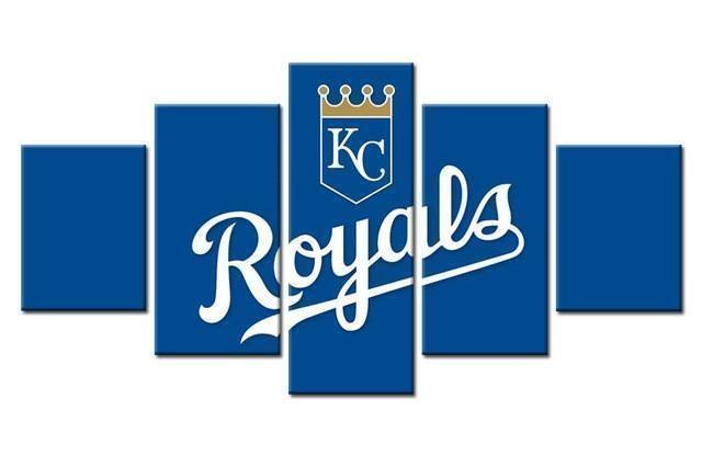 Kansas City Royals Logo Baseball Leinwandbilder Kunstdrucke Rahmen