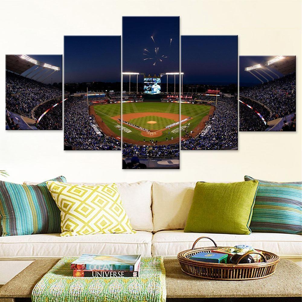kansas city royals stadium night baseball leinwandbilder kunstdrucke 5146