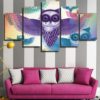 Karikatur Animal Owl Abstract Leinwandbilder Kunstdrucke Rahmen