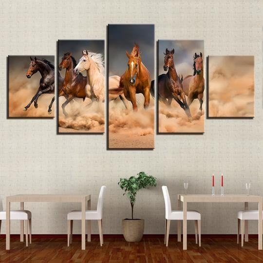 Kick The Dust Up Wild Mustangs Animal Leinwandbilder Kunstdrucke  