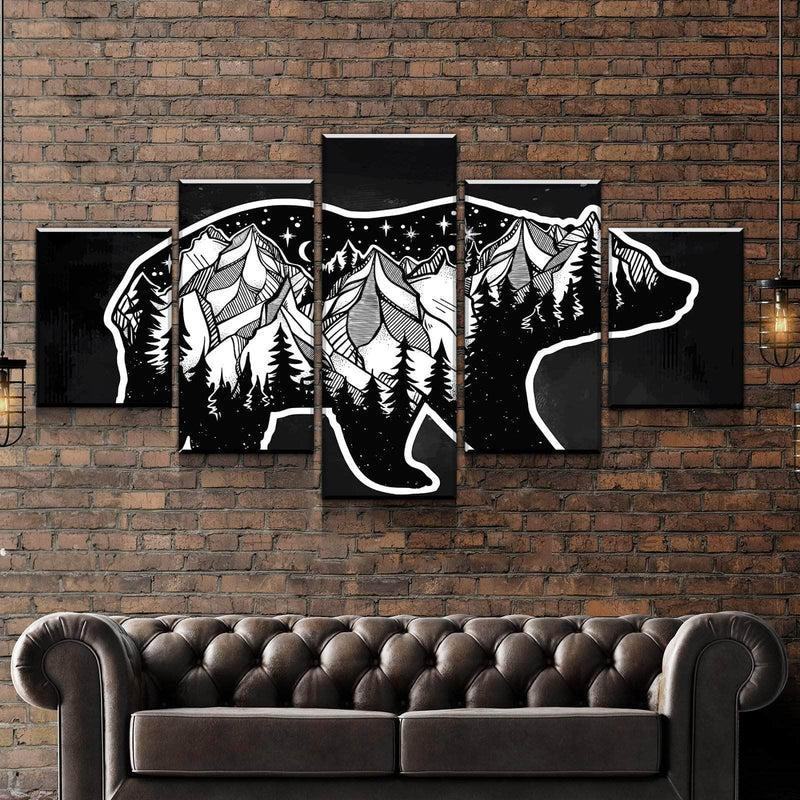 Kiefernwaldbr Leinwandbilder Kunstdrucke Rahmen