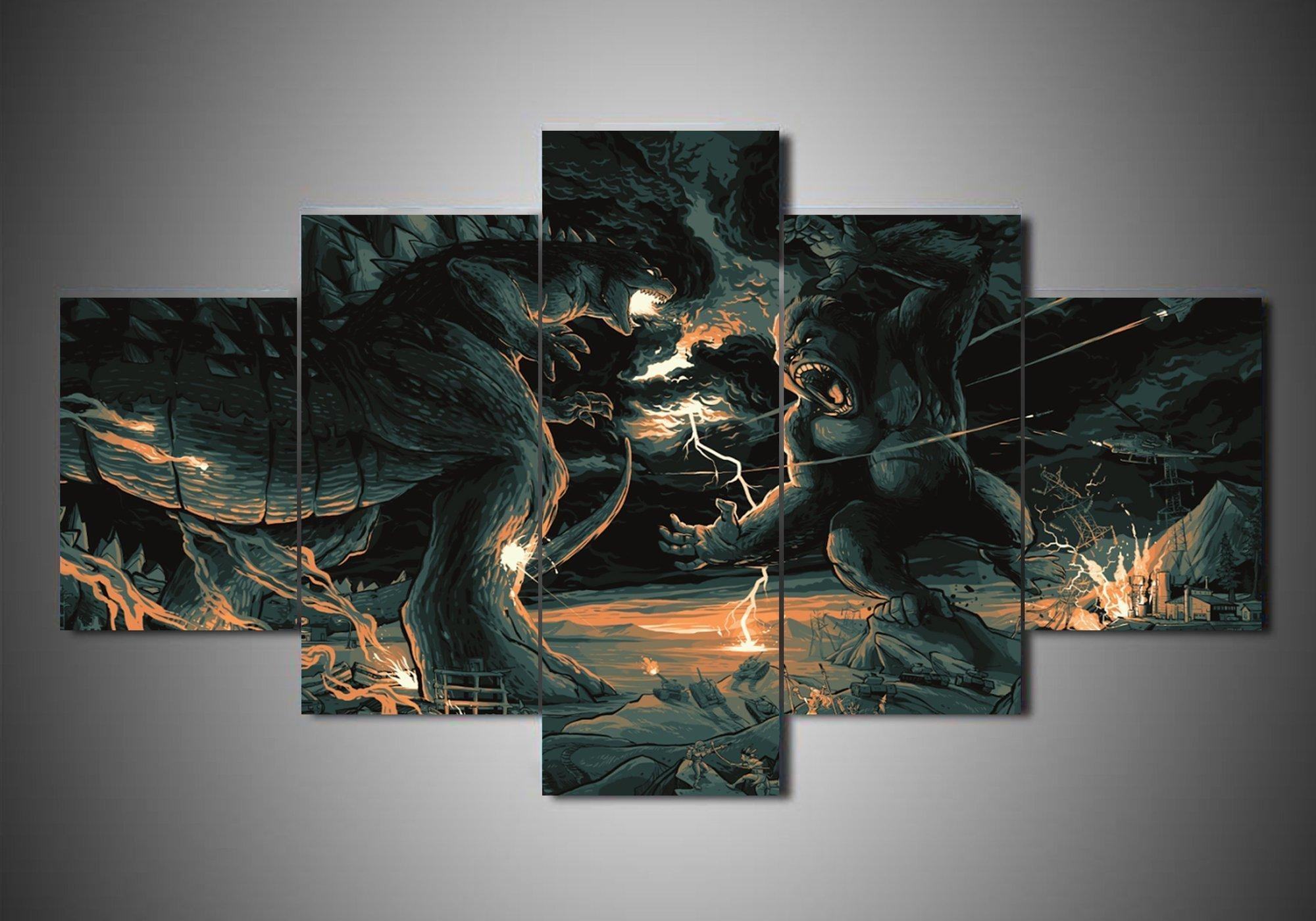 King Kong & Godzilla Movie Leinwandbilder Kunstdrucke   