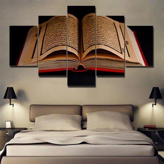 Koran Islamic Scriptures Religion Islam Quran Book Religion Leinwandbilder Kunstdrucke Rahmen