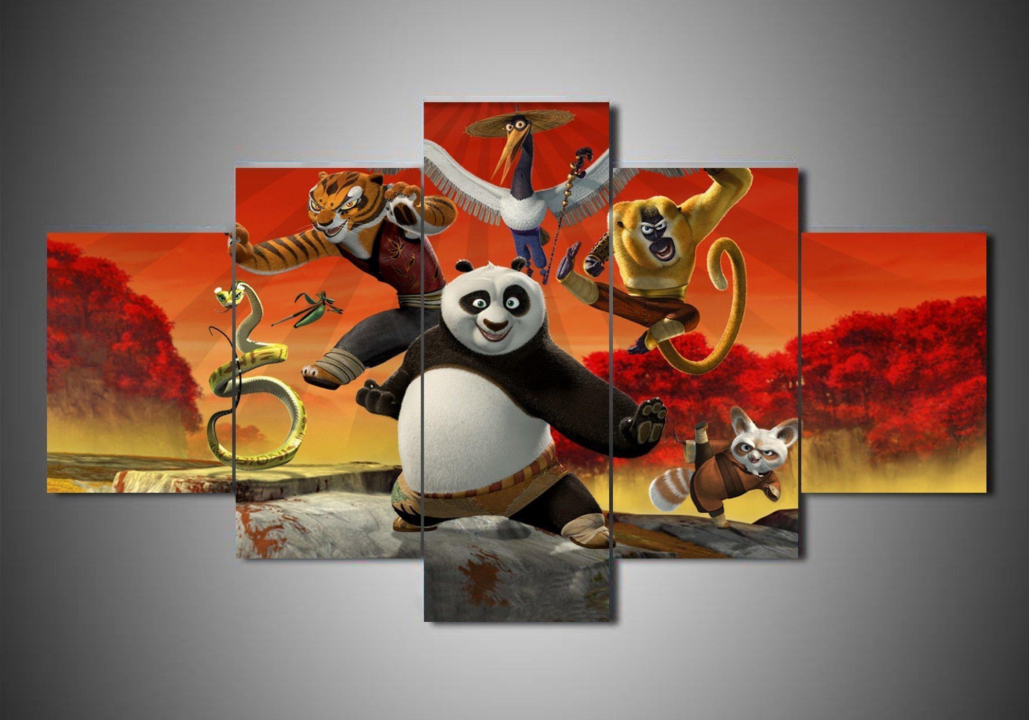 Kungfu Panda 1 Karikatur Leinwandbilder Kunstdrucke Rahmen