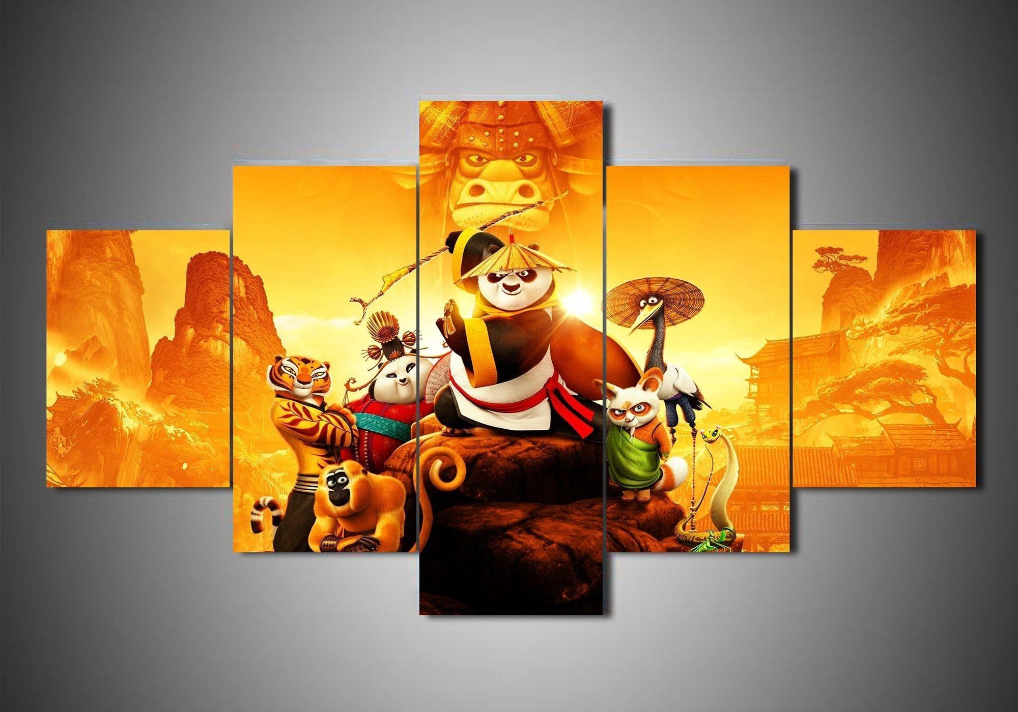 Kungfu Panda 3 Karikatur Leinwandbilder Kunstdrucke Rahmen