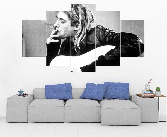 Kurt Cobain Nirvana 5 Movie Leinwandbilder Kunstdrucke   