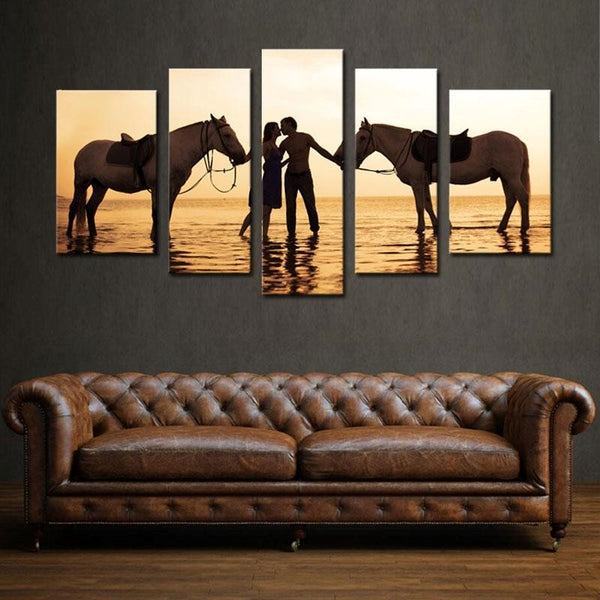 Kuss Bei Sonnenuntergang Leinwandbilder Kunstdrucke Rahmen7fj6l