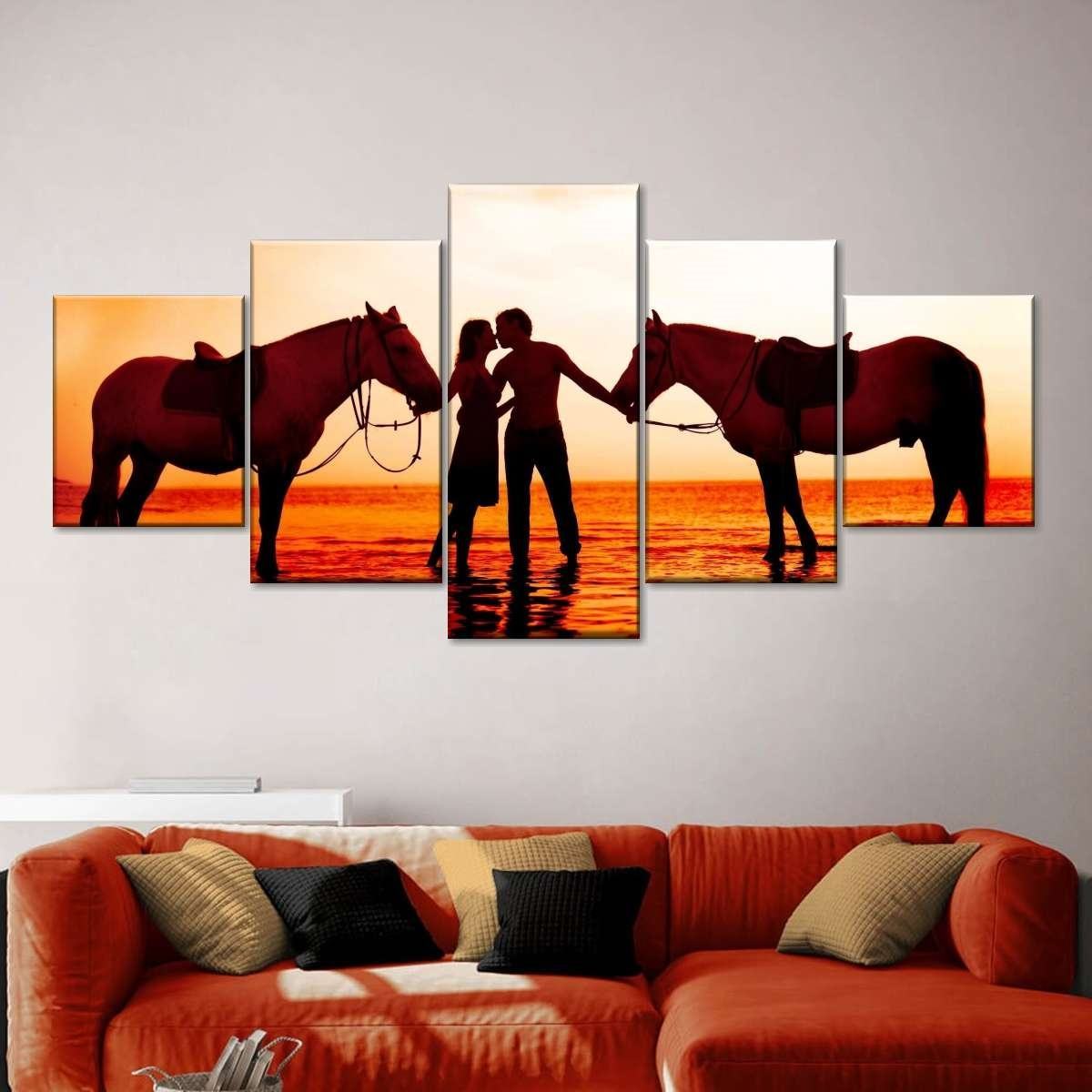 Kuss Bei Sonnenuntergang Leinwandbilder Kunstdrucke Rahmen