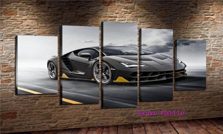 Lamborghini Centenario Black Car Leinwandbilder Kunstdrucke Rahmen