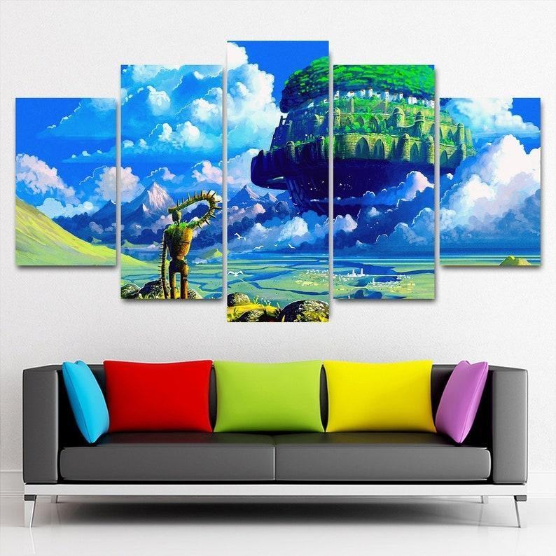 Laputa Schloss Im Himmel Leinwandbilder Kunstdrucke Rahmen