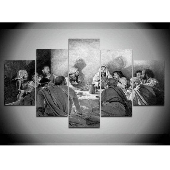 last supper jesus black and white religion leinwandbilder kunstdrucke 1138