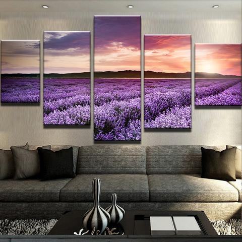 Lavender Field 1 Nature Leinwandbilder Kunstdrucke  