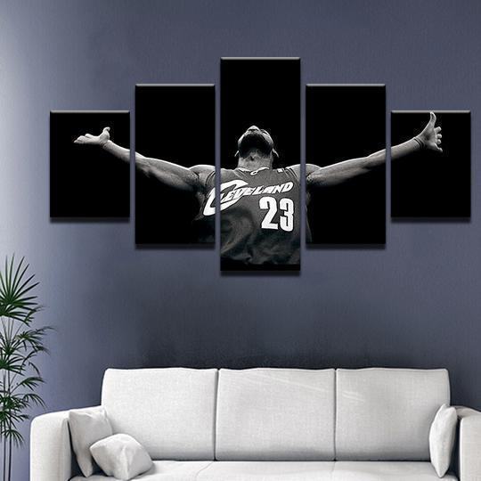 Lebron James 23 Of Cleveland Cavaliers Team Basketball Leinwandbilder Kunstdrucke Rahmen