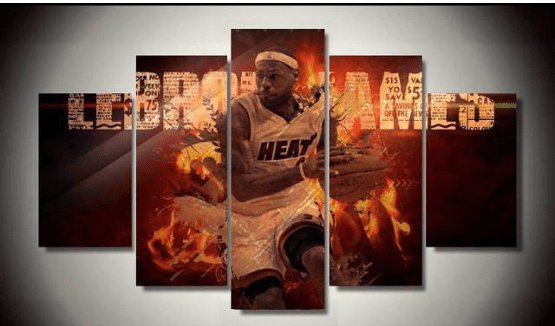 LeBron James "I Got The Heat" – Sportliches Leinwandbild für Fans