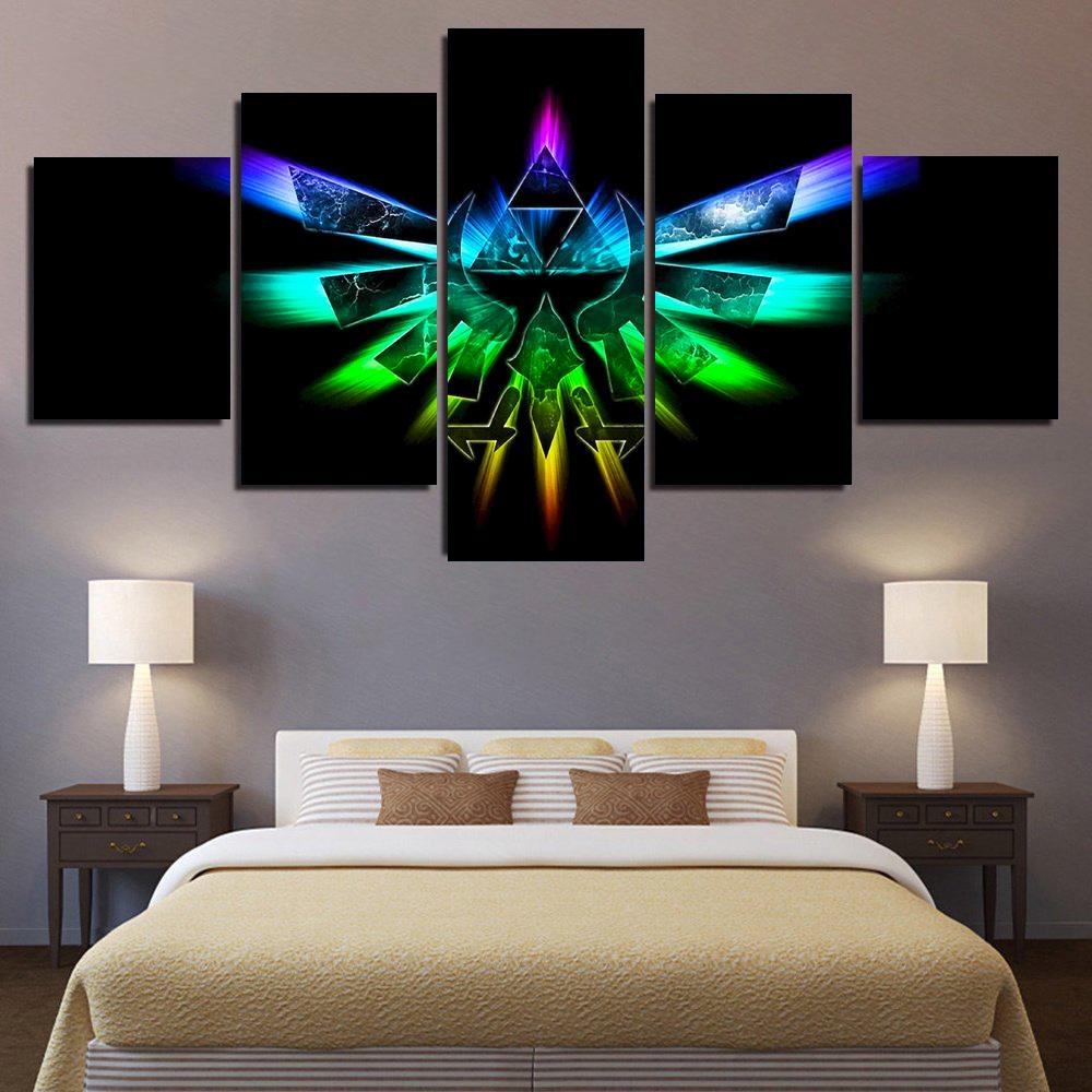 Legende Von Zelda Rainbow Logo Leinwandbilder Kunstdrucke Rahmen
