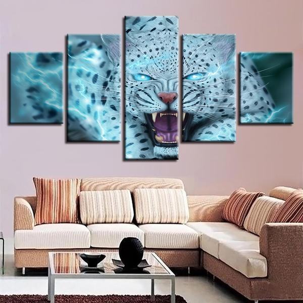 leopard tiger blue eyes animal leinwandbilder kunstdrucke 3819