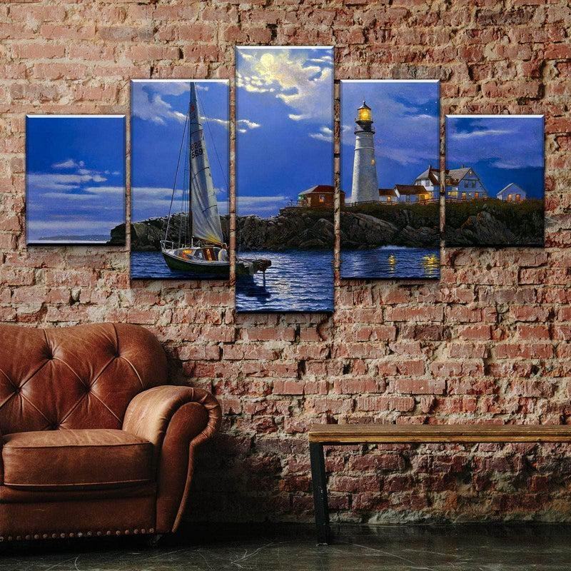 Leuchtturm Art Leinwandbilder Kunstdrucke Rahmen