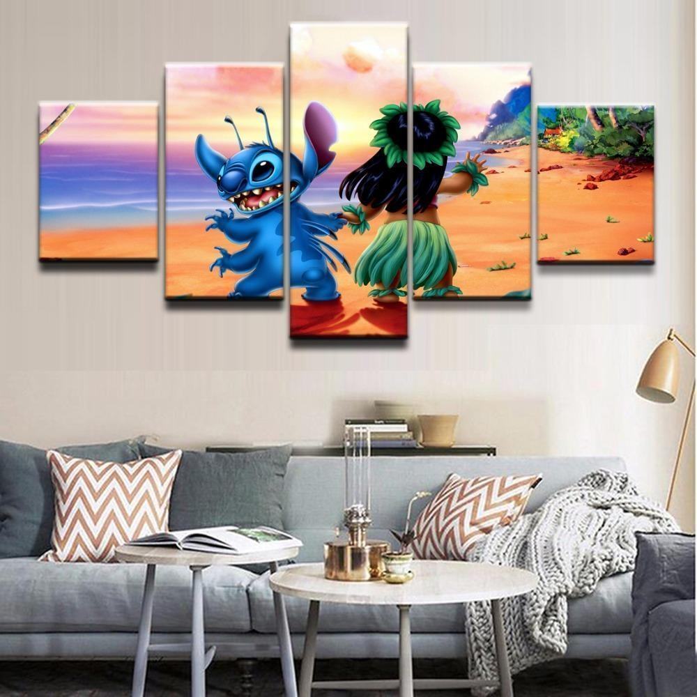 lilo & stitch on the beach movie leinwandbilder kunstdrucke 8823