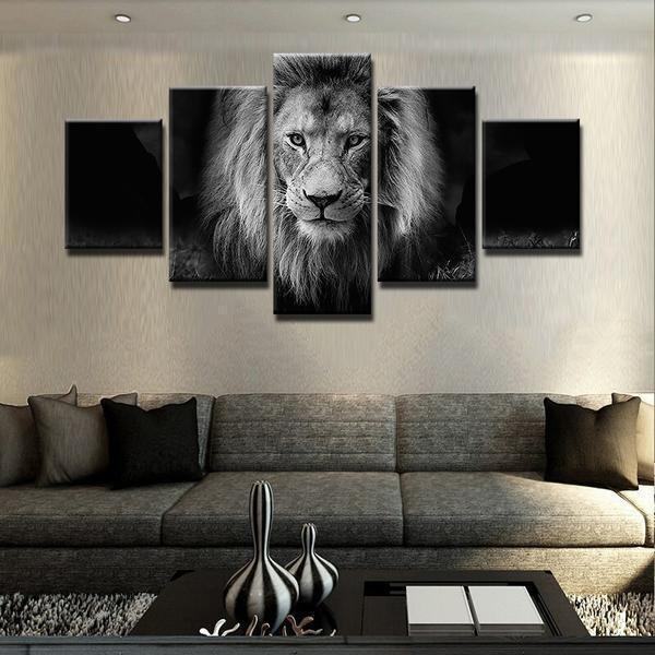lion black and white modern animal leinwandbilder kunstdrucke 1281