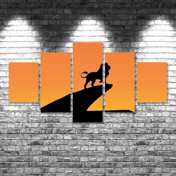 Lion King Anime Leinwandbilder Kunstdrucke Rahmen