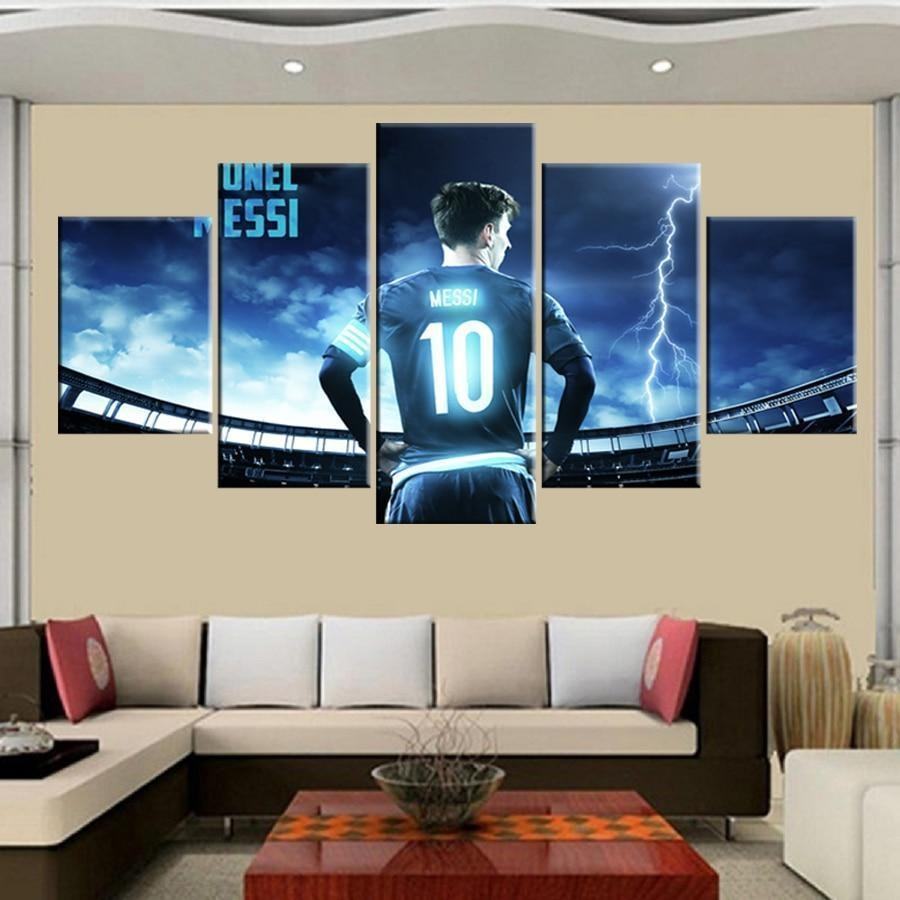 Lionel Messi M10 Soccer Leinwandbilder Kunstdrucke Rahmen