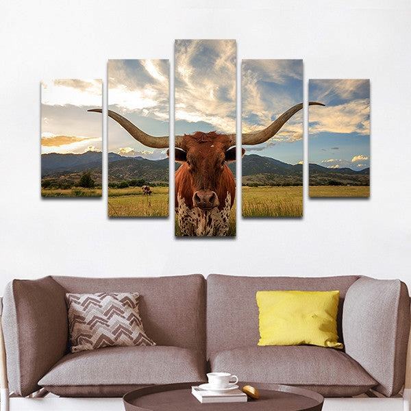 Longhorn Leinwandbilder Kunstdrucke Rahmen