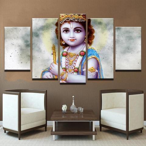 Lord Bala Krishna Religion Leinwandbilder Kunstdrucke Rahmen
