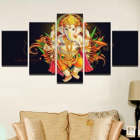 Lord Ganesha 5 Religion Leinwandbilder Kunstdrucke Rahmen