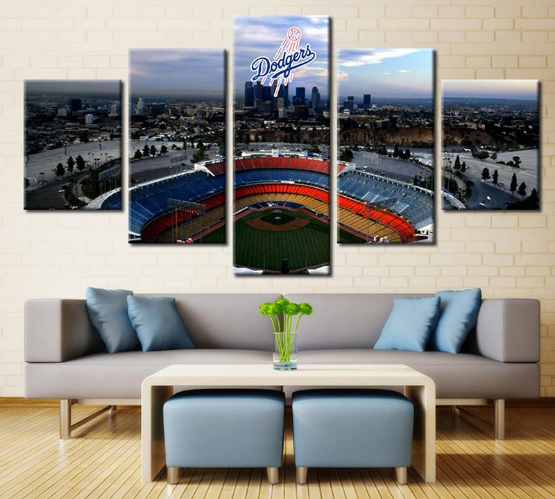 Los Angeles Dodgers Stadium Basketball – Sport Leinwandbilder für Basketball-Fans