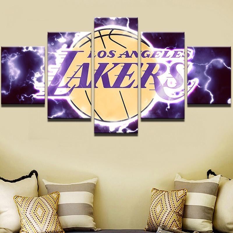 Los Angeles Lakers Logo Basketball Nba Sport Leinwandbilder Kunstdrucke Rahmen