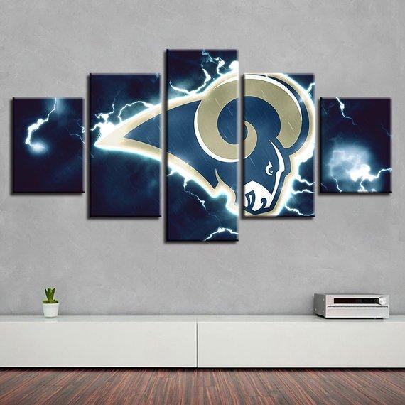 Los Angeles Rams Football Lightning – Sport Leinwandbilder für Fans