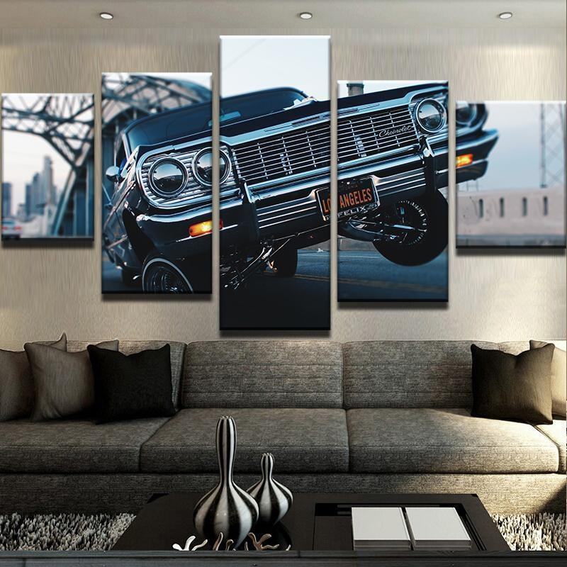 Lowrider Hop Car Motor Leinwandbilder Kunstdrucke Rahmen