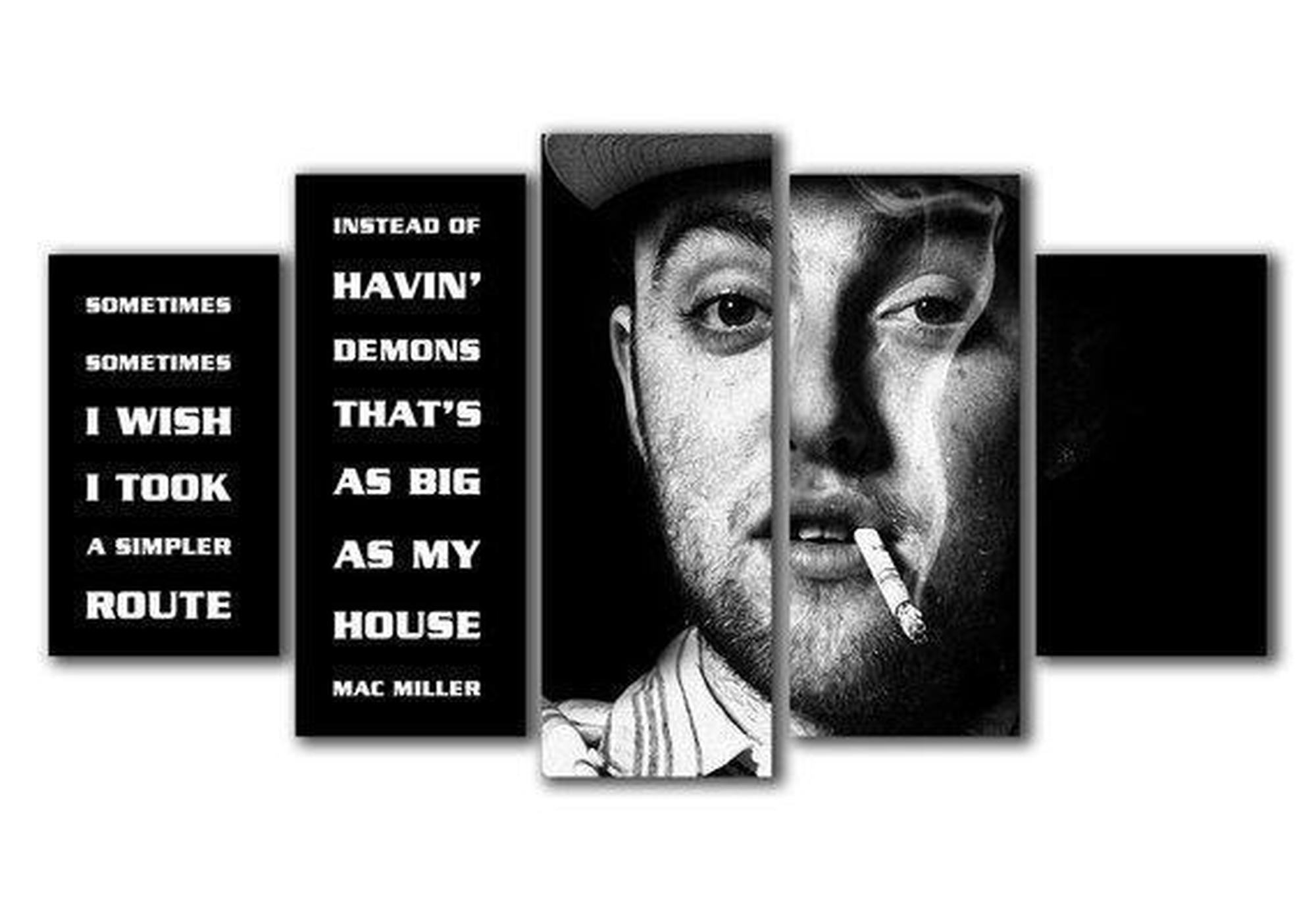 Mac Miller Black Quote Celebrity Leinwandbilder Kunstdrucke Rahmen
