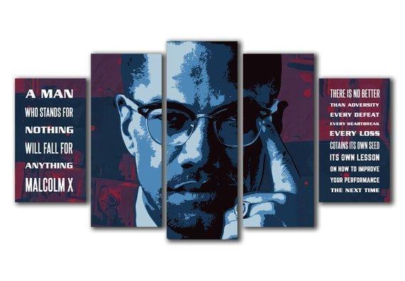 Malcolm X Celebrity Leinwandbilder Kunstdrucke Rahmen