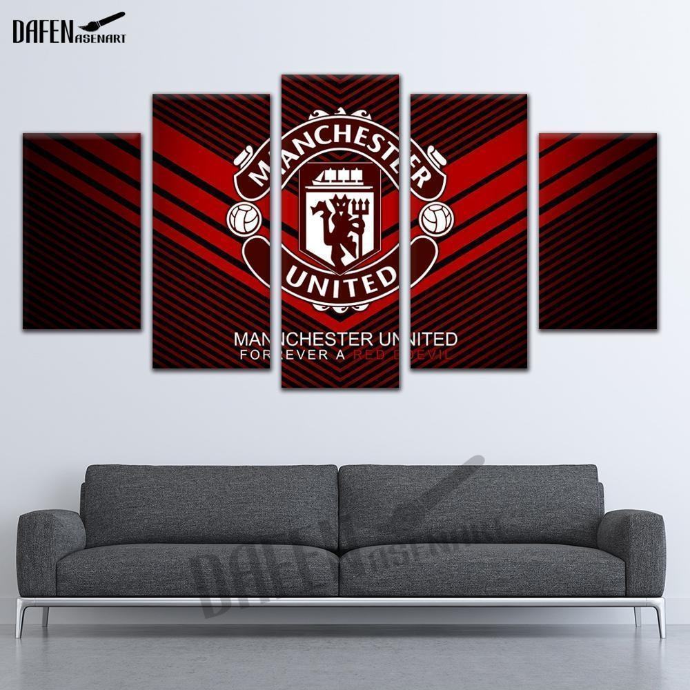 Manchester United Forever A Red Devil Soccer Leinwandbilder Kunstdrucke Rahmen