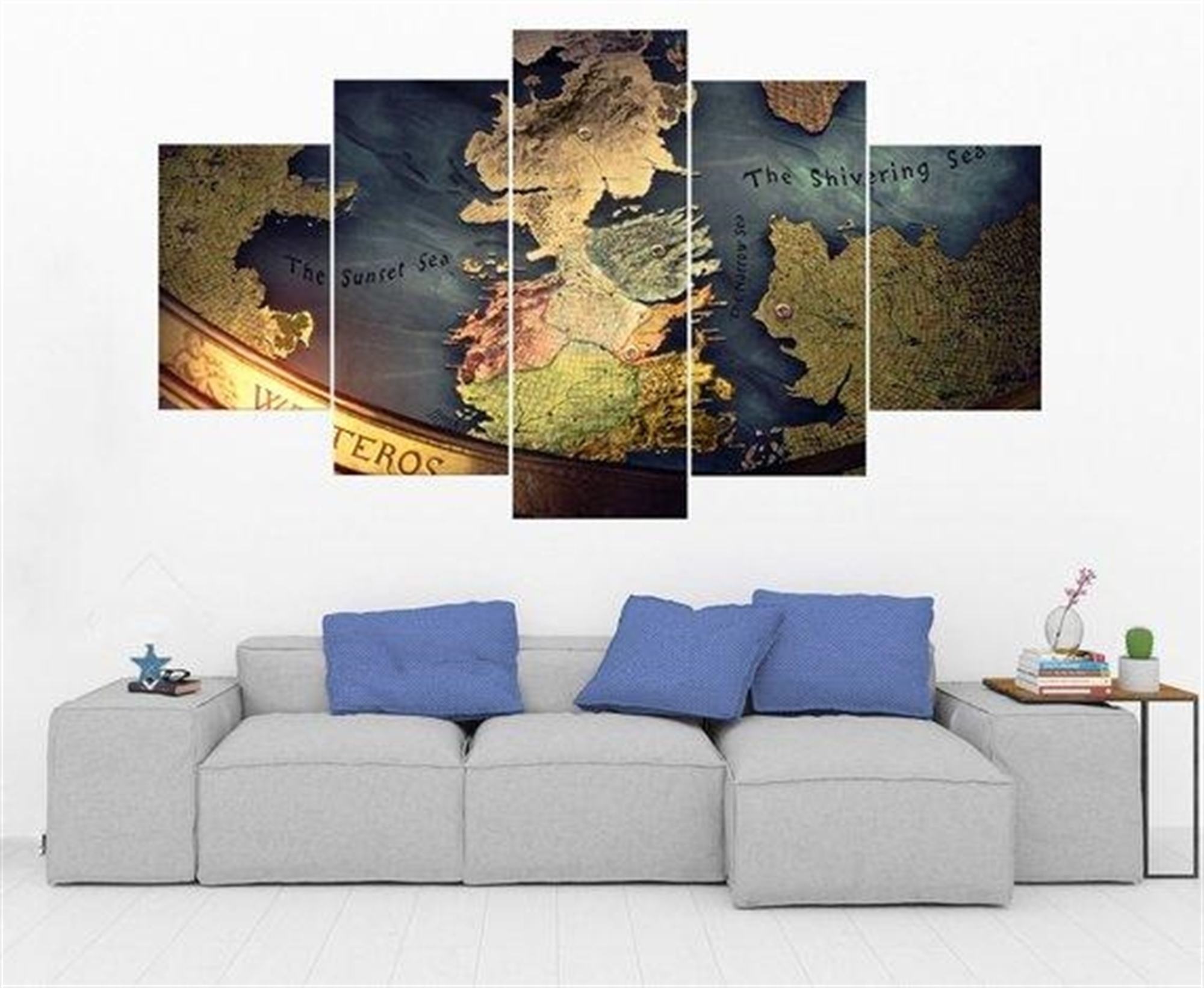 Map Of Westeros Game Of Thrones 3 Film Leinwandbilder Kunstdrucke Rahmen