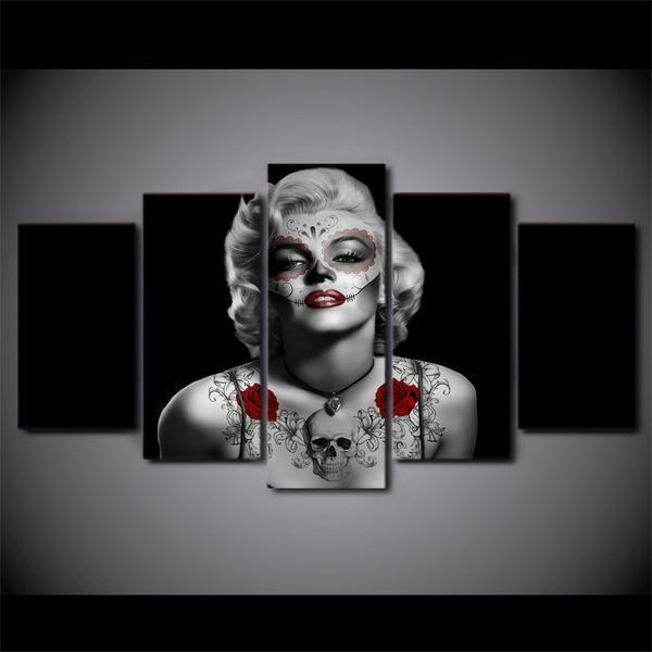 Marilyn Monroe Tattoo Red Rose Celebrity And Abstract Leinwandbilder Kunstdrucke  