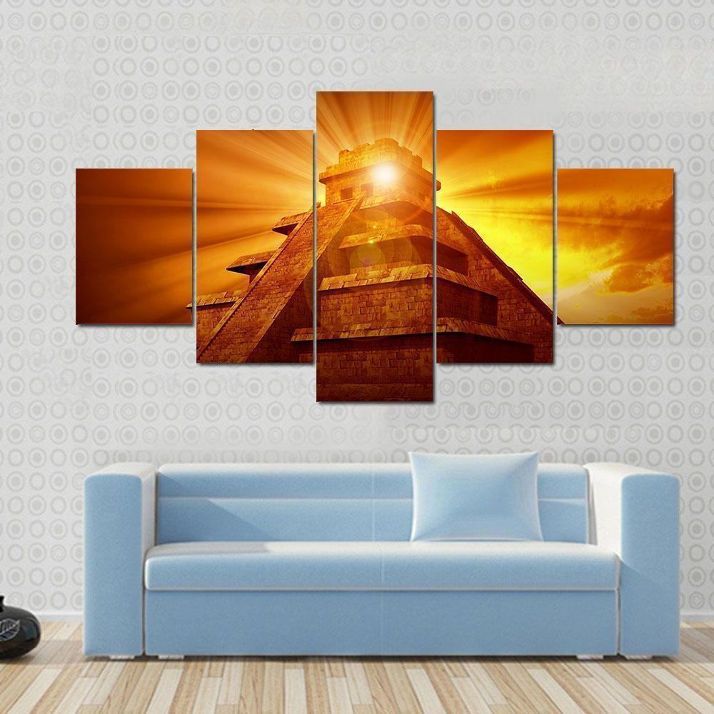 Maya Mystery Pyramid Nature Leinwandbilder Kunstdrucke Rahmen