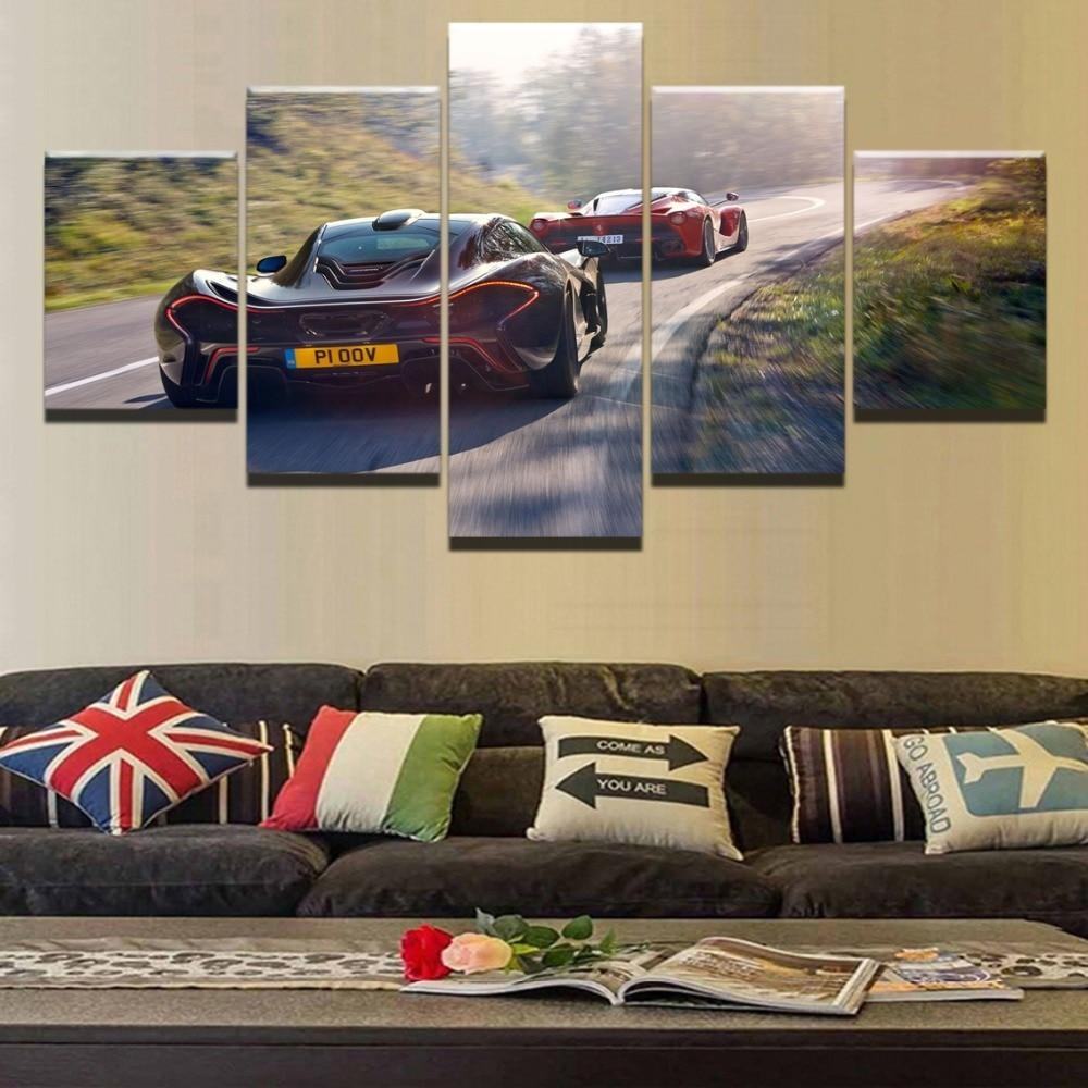 Mclaren P1 Black And Red Sports Car Leinwandbilder Kunstdrucke  